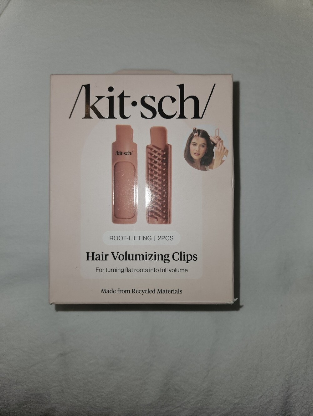 Kitsch Blush Pink Hair Volumizing Root-Lifting Clips - 2 Pack